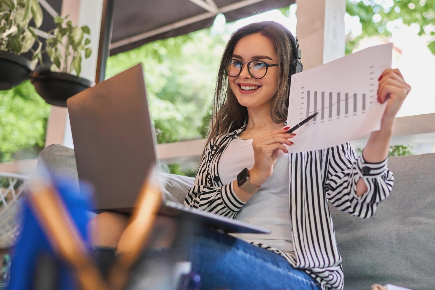 Professional financial planning consultation showing charts and analysis